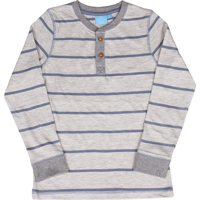 Leo Long Sleeve Henley, Infinity | Maisonette