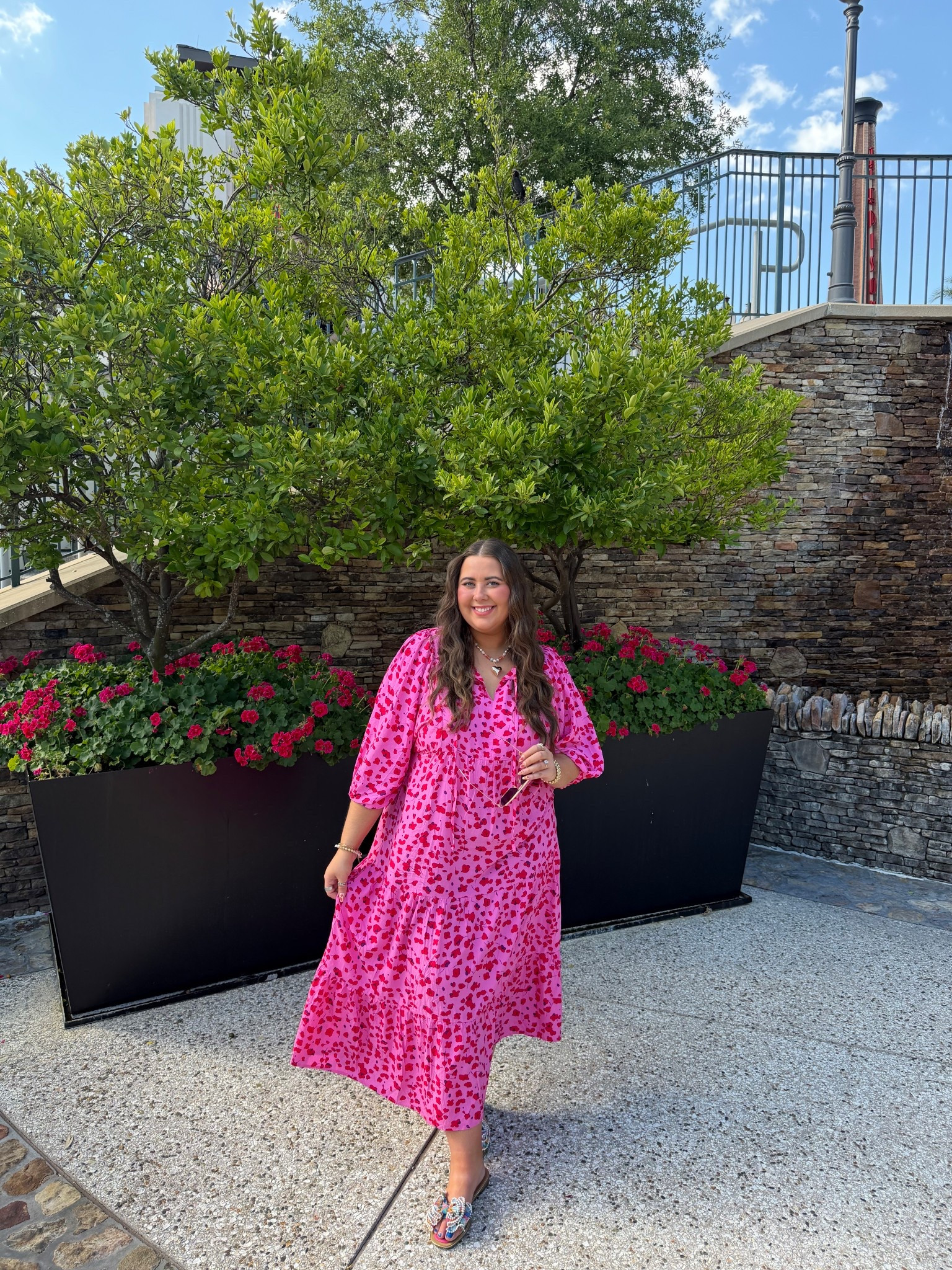 Disney springs outfit of the night 🌸 love this flowy dress!! 

#LTKootd #LTKMidsize #LTKPlusSize