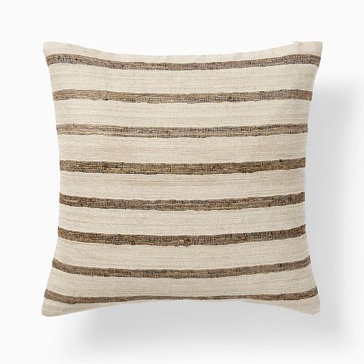 Silk Broad Stripe Pillow Cover | West Elm (US)