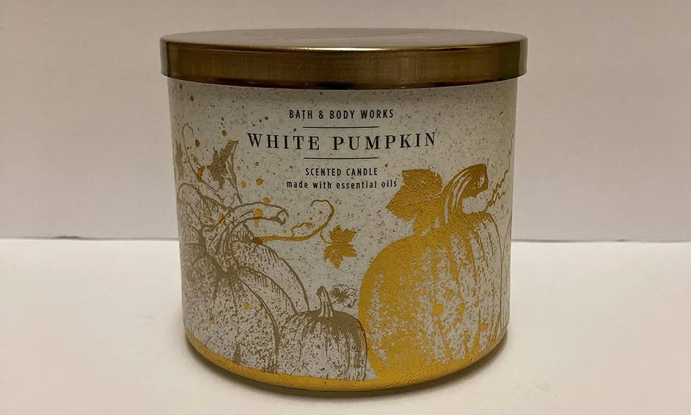 Bath and Body Works White Barn White Pumpkin 3 Wick Candle 14.5 Ounce Full Size | Amazon (US)