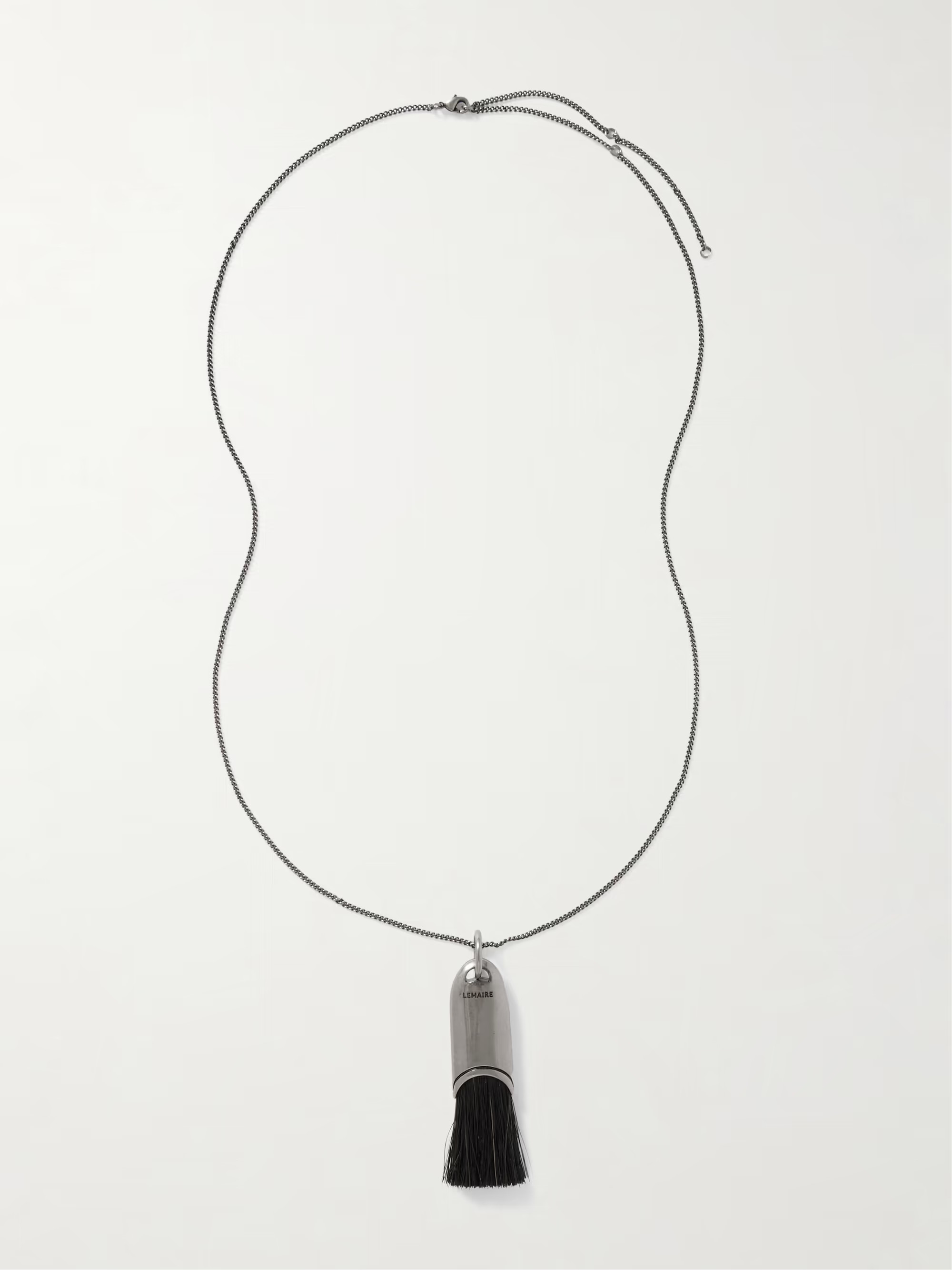 Personal Brush silver-tone and horse hair necklace | NET-A-PORTER (US)