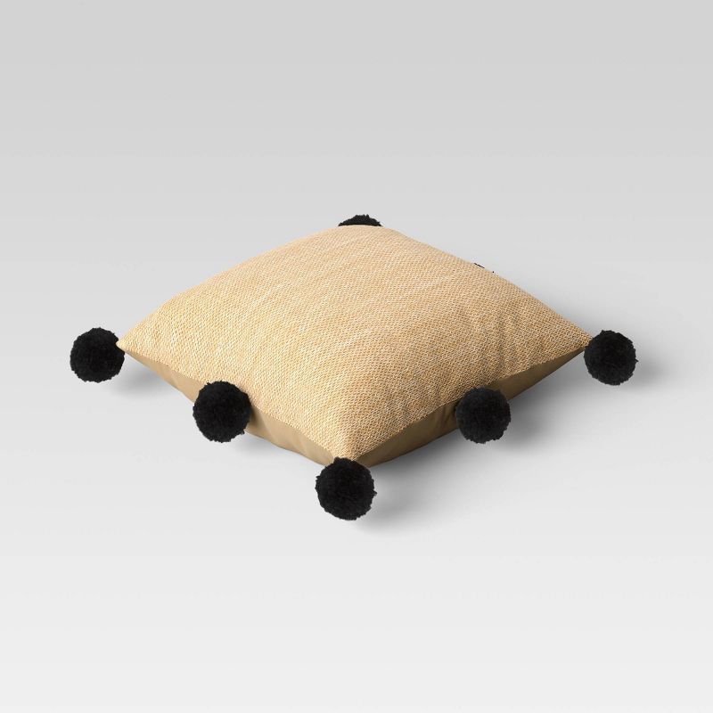 Hermosa Poms Outdoor Throw Pillow Light Brown - Opalhouse™ | Target