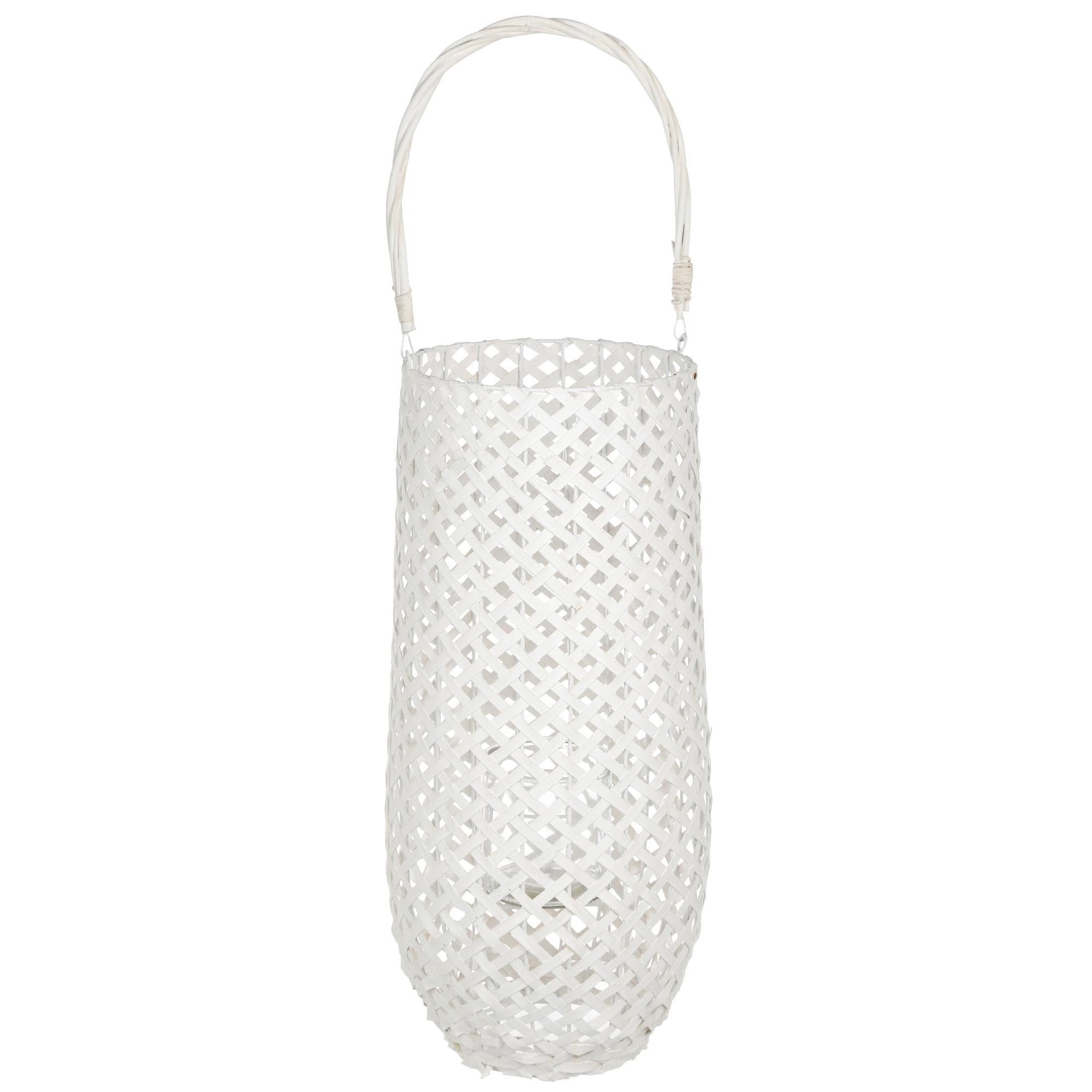 12x25 Wooden Lantern - White-White-6271344638510   | Burkes Outlet | bealls