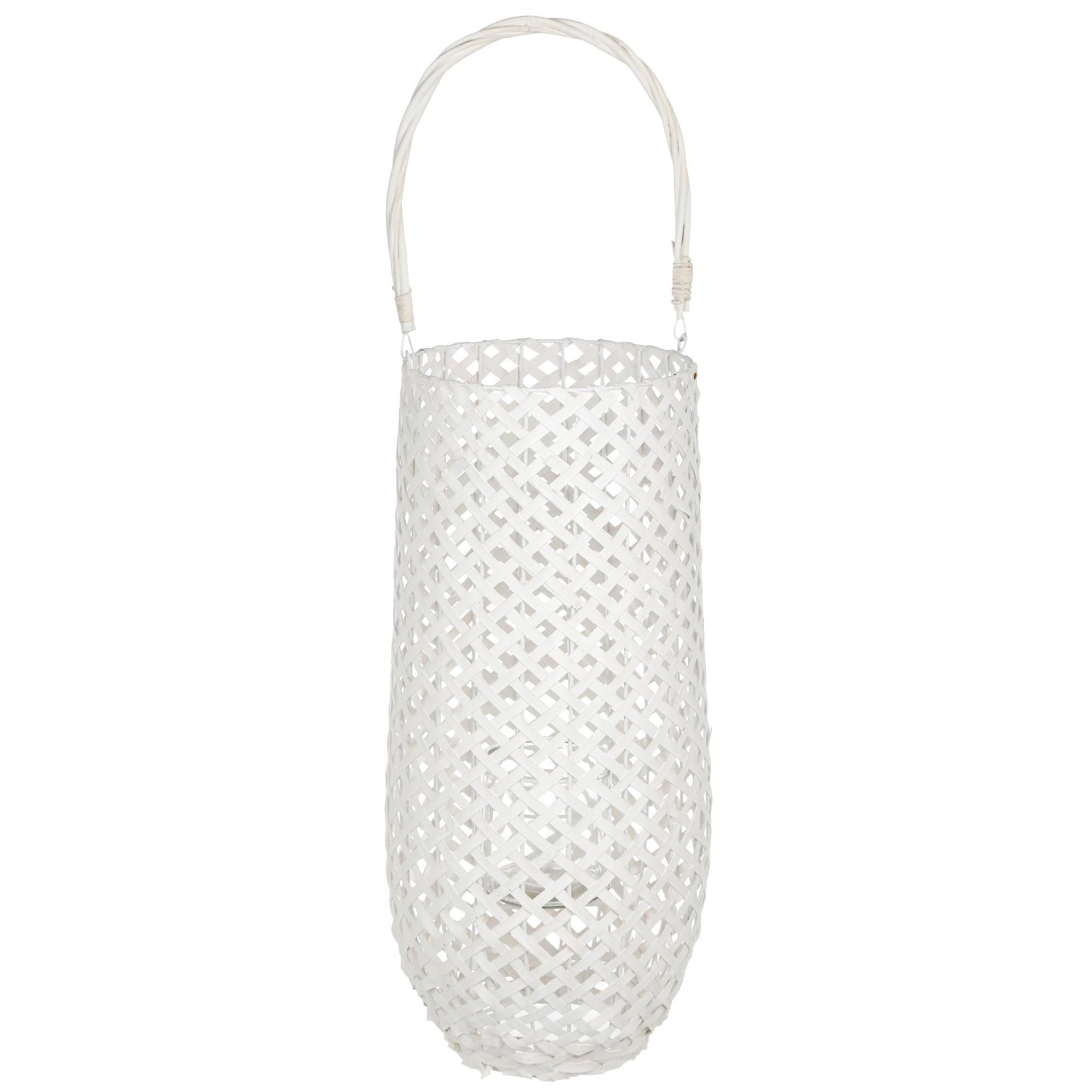 12x25 Wooden Lantern - White-White-6271344638510   | Burkes Outlet | bealls