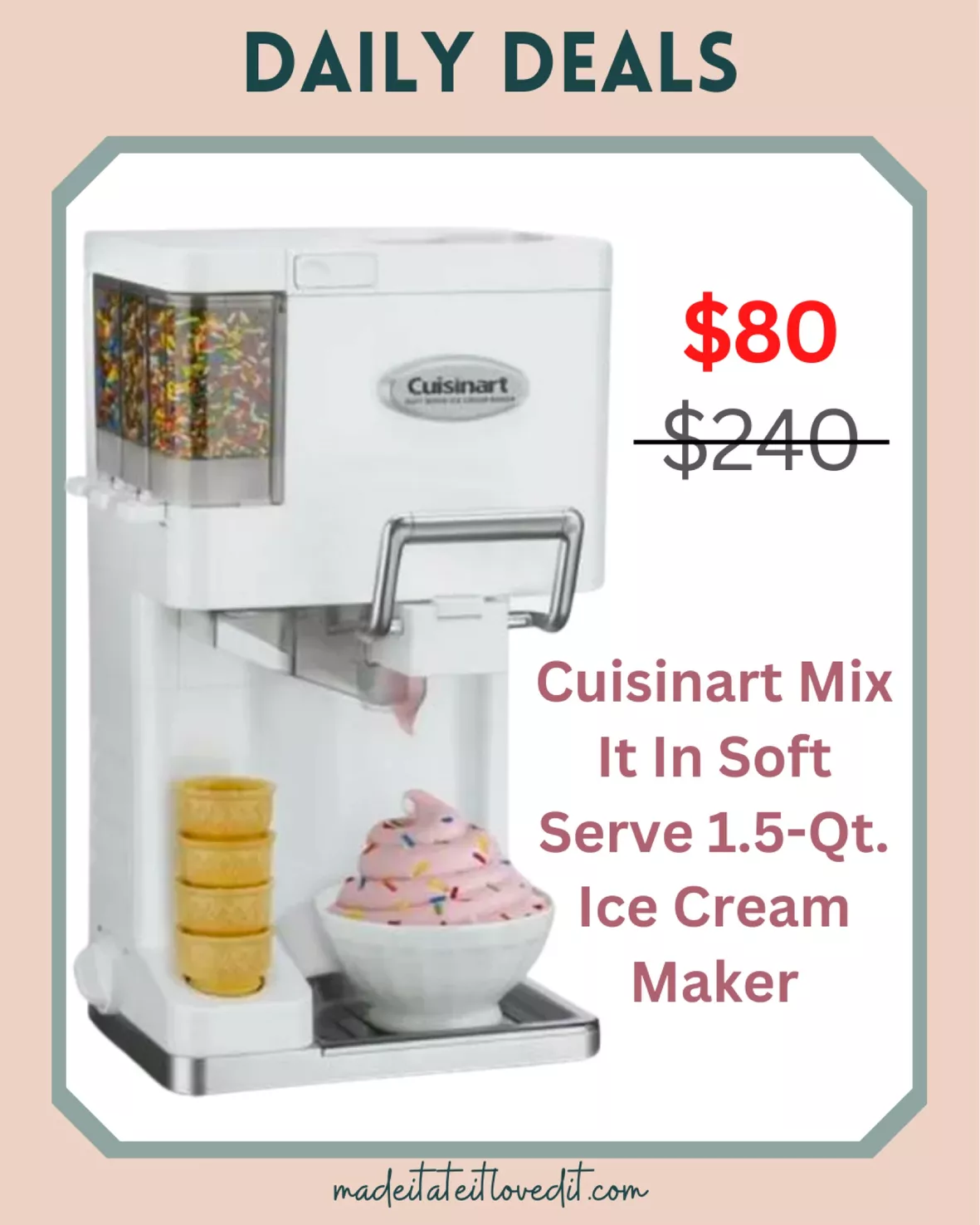 Cuisinart Mix It in Soft Serve Ice Cream Maker