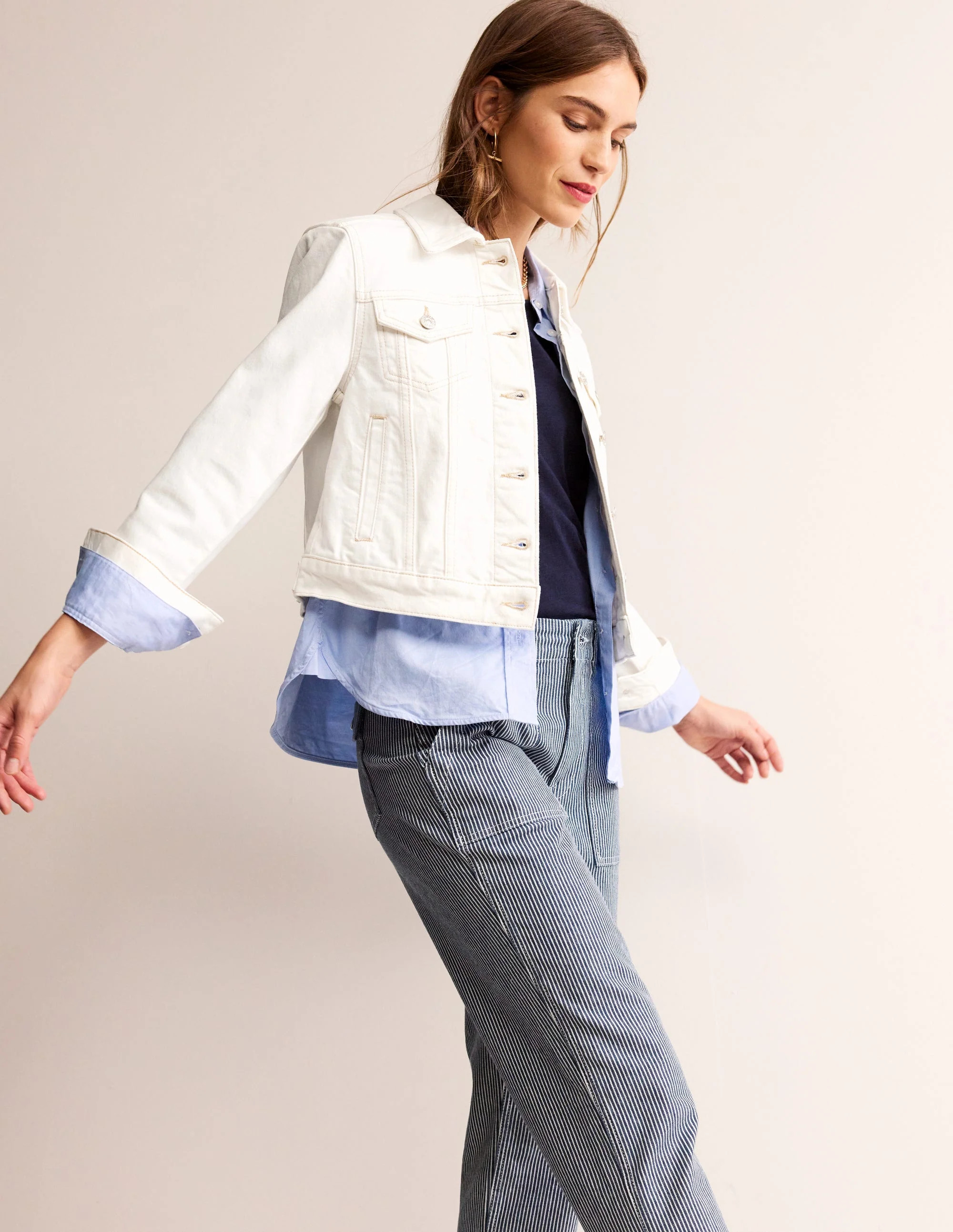 Denim Jacket-Ecru | Boden (US)
