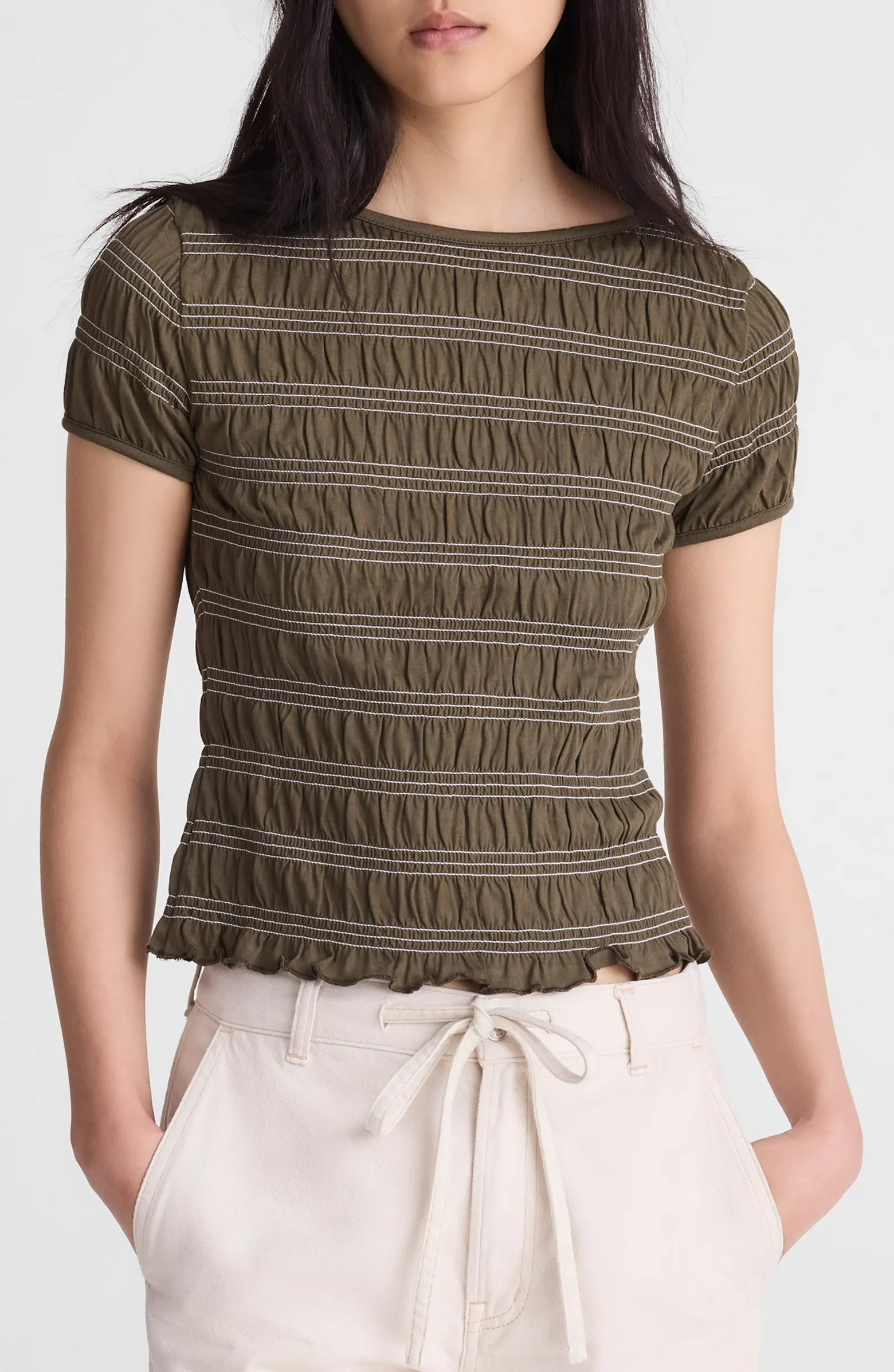 Smocked Short Sleeve Top | Nordstrom