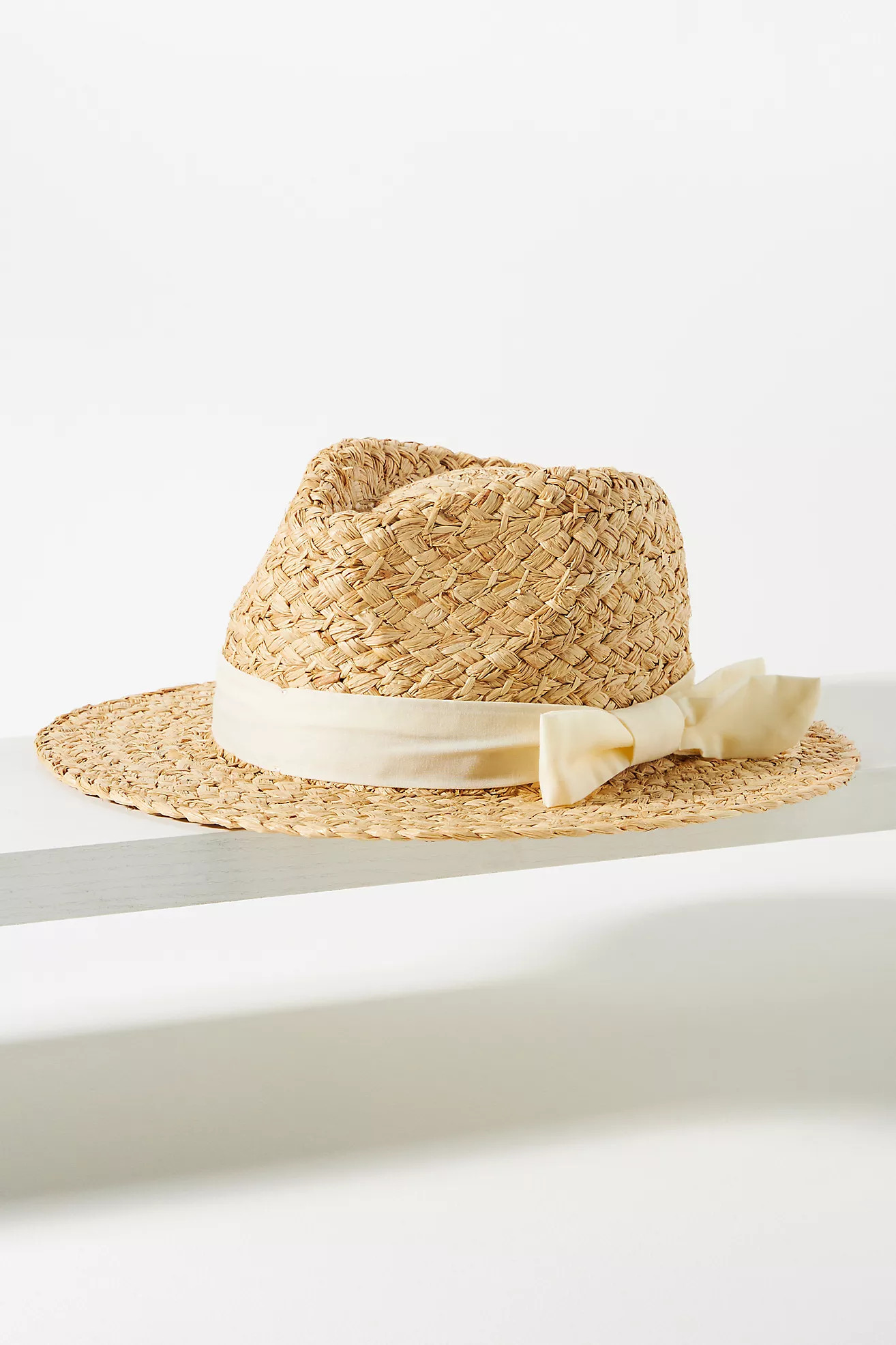 Lulla Collection Straw Ribbon Fedora | Anthropologie (US)