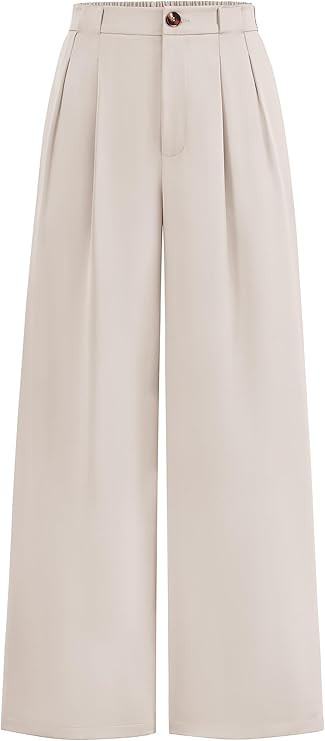 KIRUNDO Wide Leg Dress Pants for Women High Waisted Office Work Trousers Business Casual Slacks B... | Amazon (US)