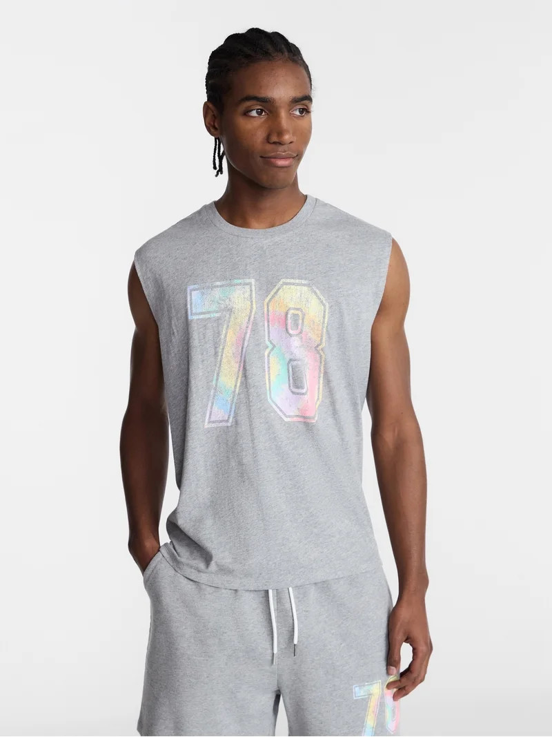 No Boundaries Pride Boxy Fit Tank Top, Men's Sizes XS-3XL | Walmart (US)