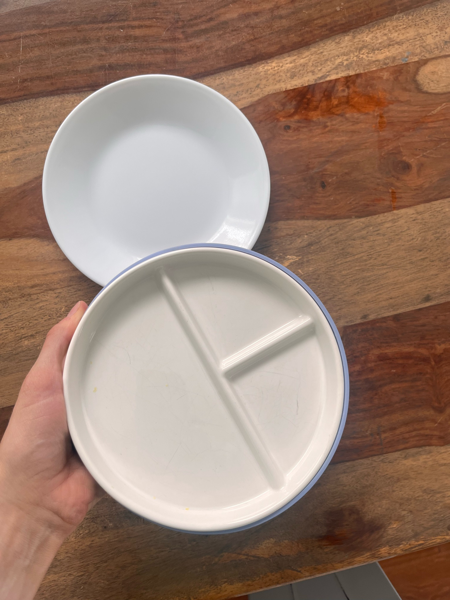 Are your silicone plates hard to clean properly to avoid the soapy silicone taste/smell? These are the two plates we have transitioned to (most of the time) for my 2 & 5 year old that are durable, easy-to-clean, and not plastic. I don’t recommend for a baby still in the throwing plates phase! 

#LTKBaby #LTKFamily #LTKKids