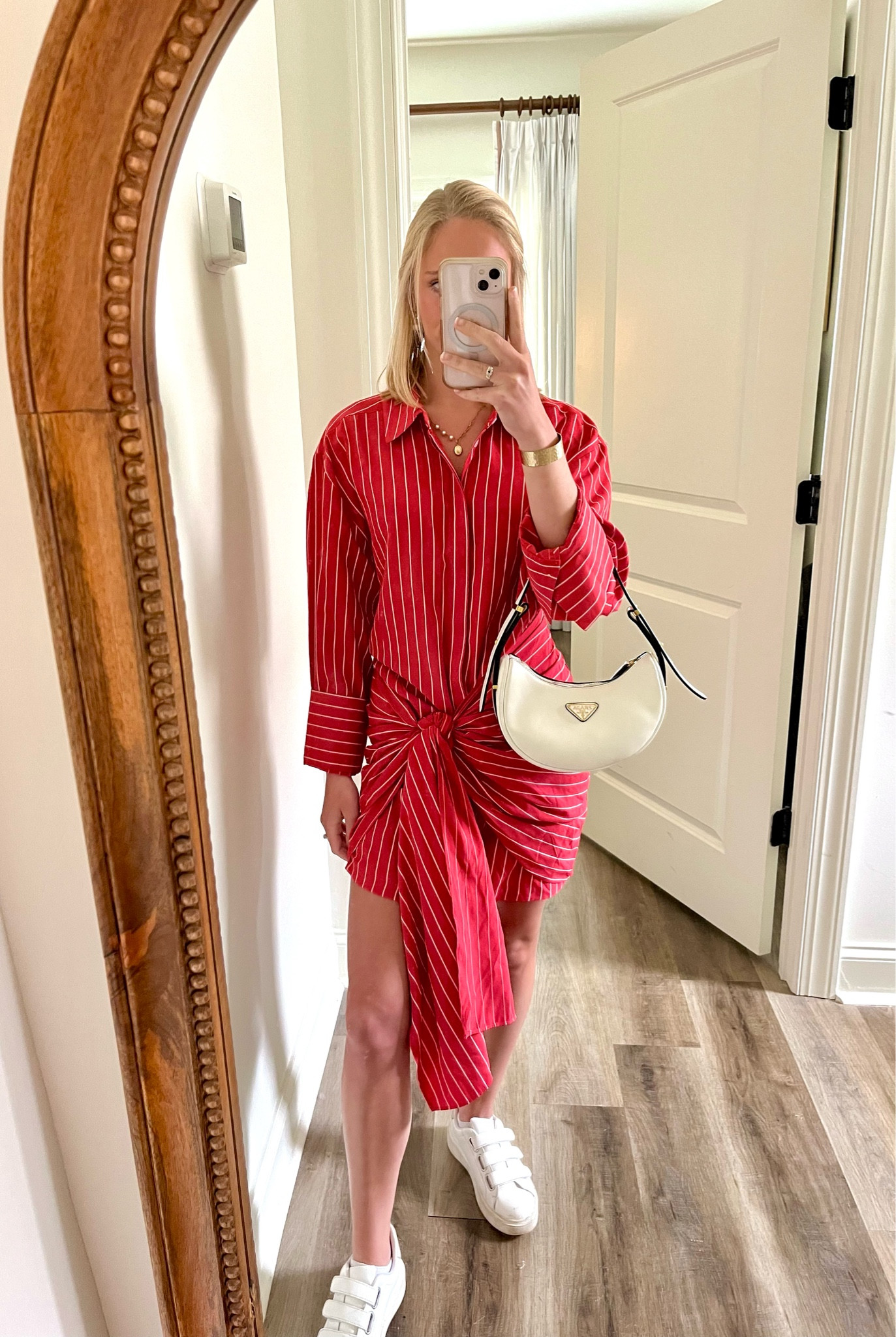 bardot malira long-sleeve mini shirt dress annaworthc_ on LTK