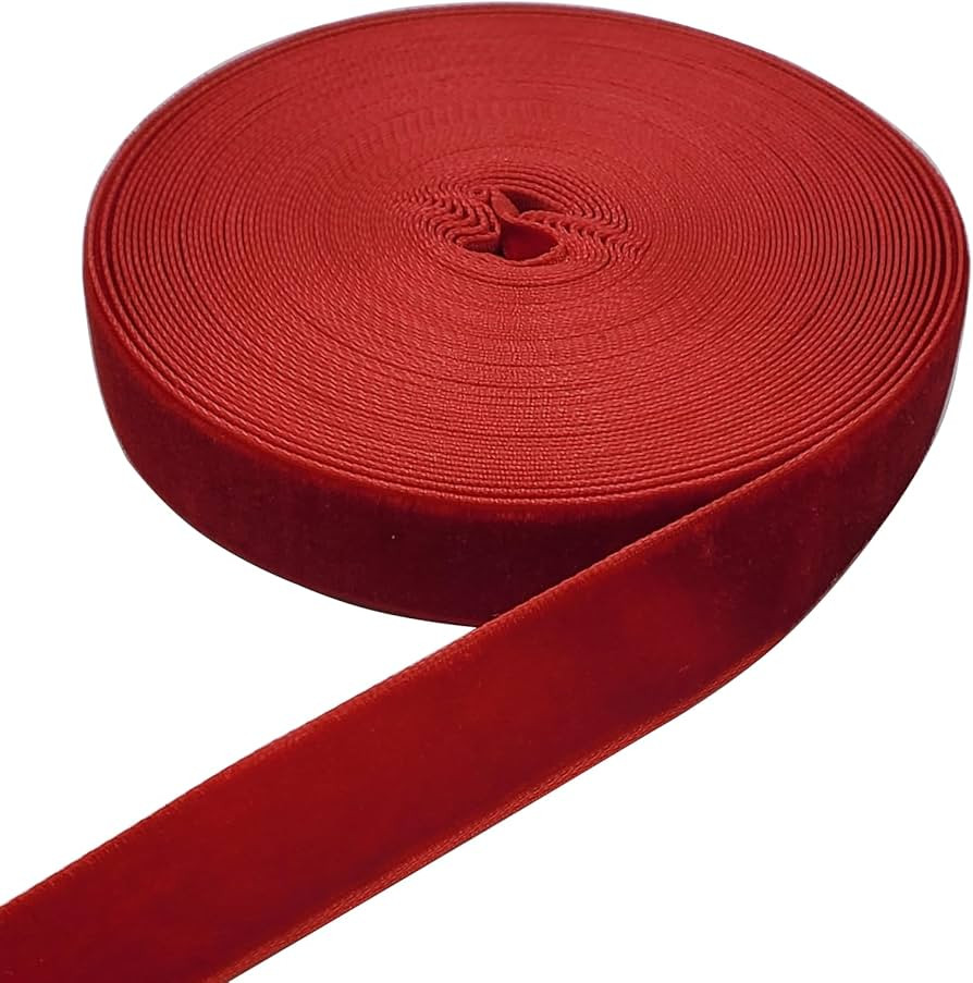 10 Yards Velvet Ribbon Spool (Red, 5/8") | Amazon (US)