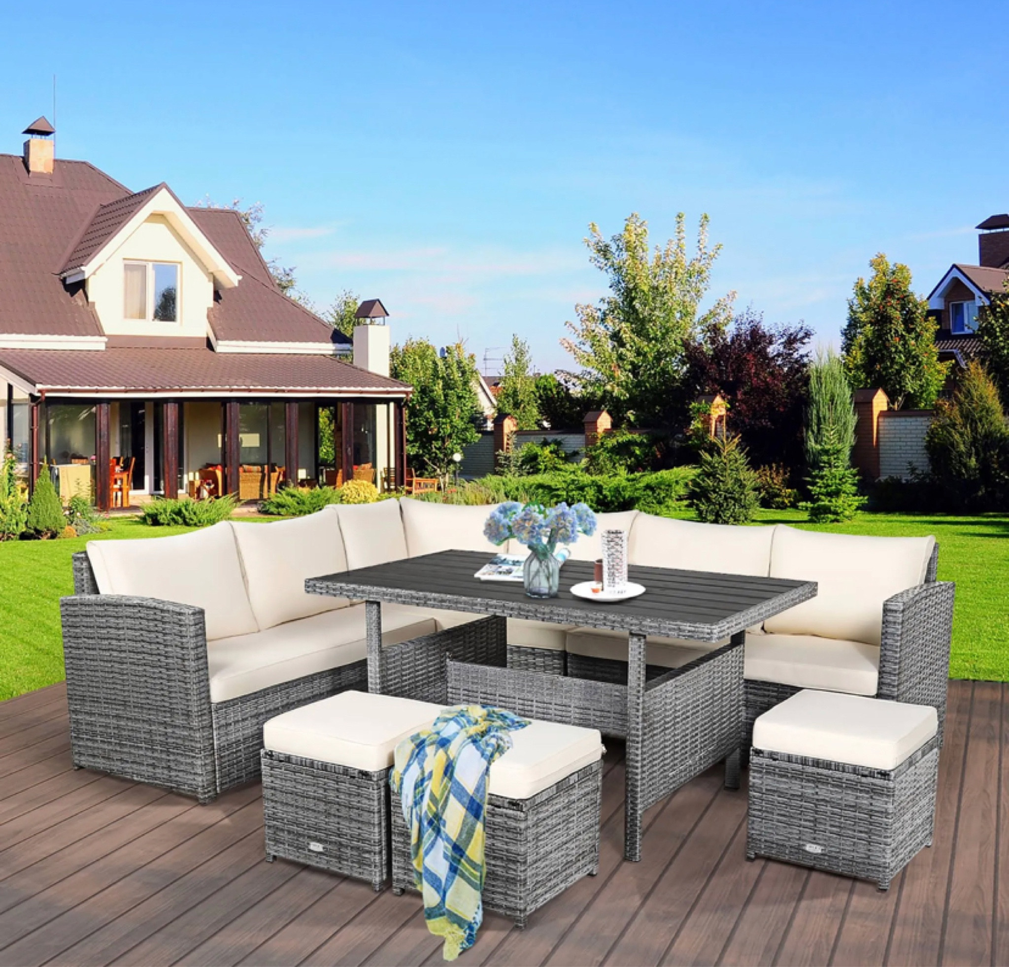 Perfect patio set for this summer. Enjoy your evening have dinner or just family time outside. We sure enjoy ours!
#patioset#patio#summer

#LTKunder50 #LTKhome #LTKsalealert