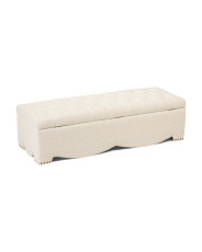 48in Boucle Scallop Storage Bench | Chairs & Seating | Marshalls | Marshalls