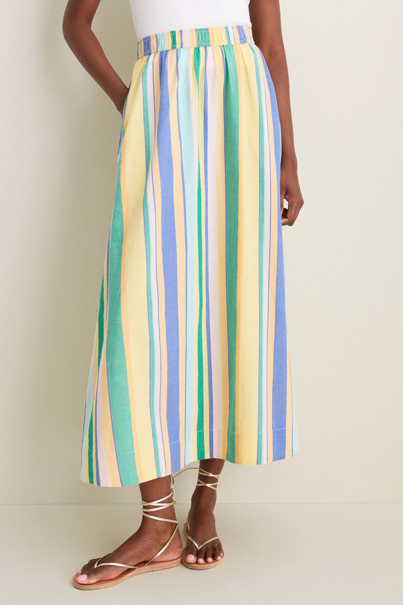Bianca Yarn Dye Stripe Porto Maxi Skirt | Tuckernuck (US)