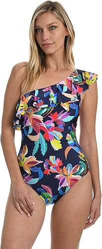 One Shoulder Ruffle Mio One Piece Swimsuit | Amazon (US)