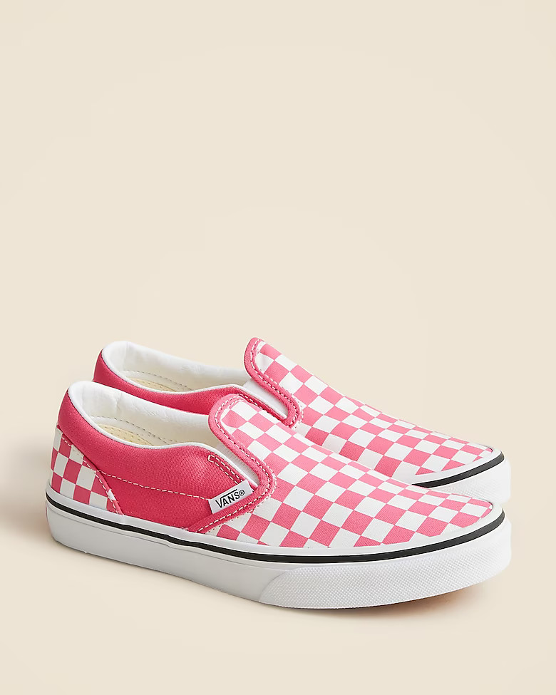 Vans&reg; Youth kids' Classic slip-on sneakers in checkerboard | J. Crew US