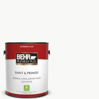 1 gal. Ultra Pure White Flat Low Odor Interior Paint & Primer | The Home Depot