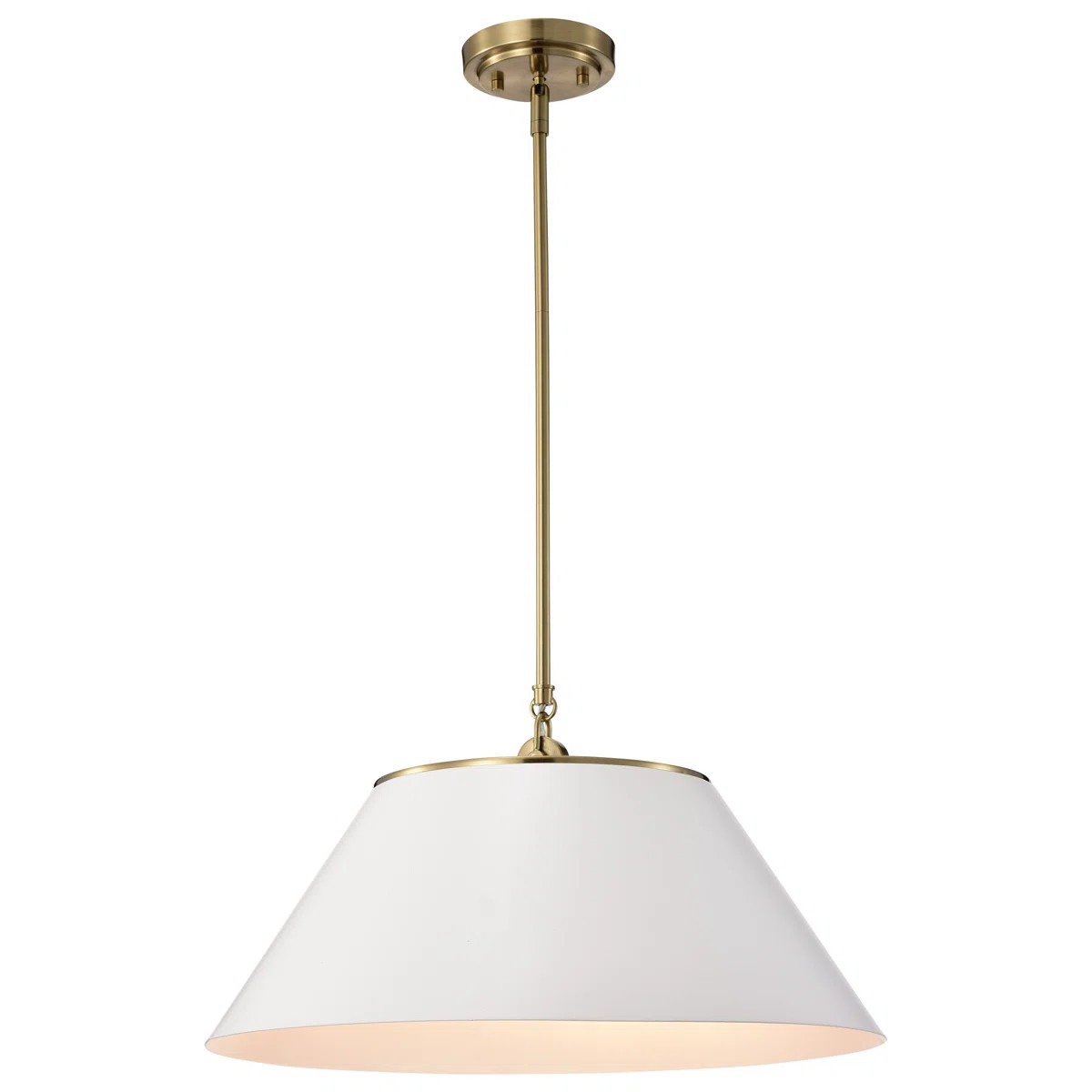 Gertie 20" W 3-Light Metal Cone Pendant with Dimmable Switch | Wayfair North America