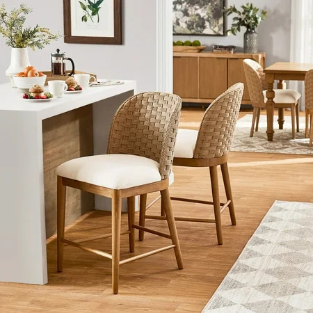 My Texas House Saylor Counter Height Barstools, Set of 2 | Walmart (US)