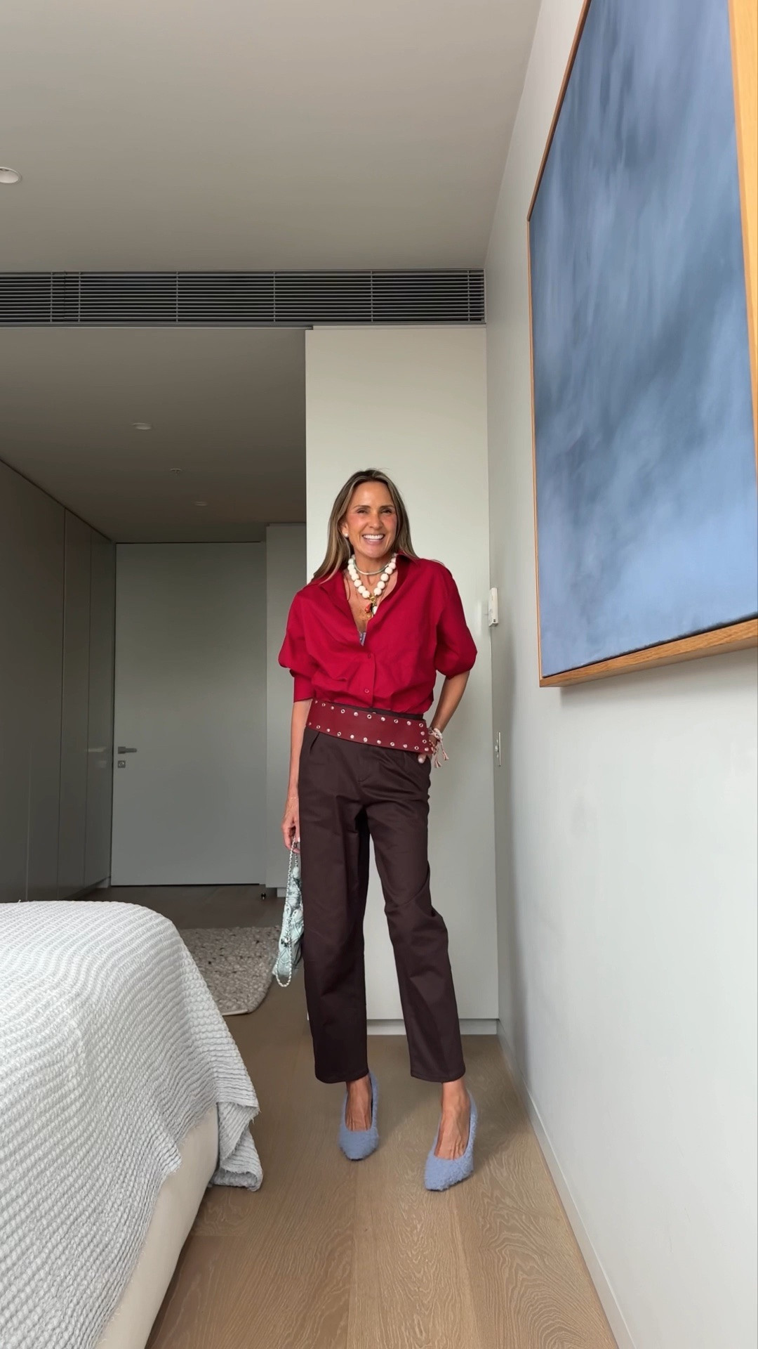 Bold colours and red belt make this outfit stand out . 

#LTKaustralia #LTKshoes