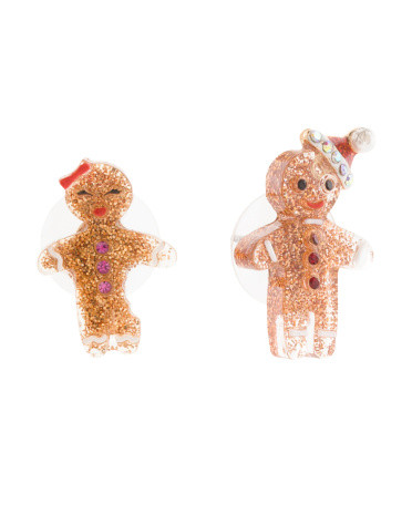 Gingerbread Snowflake Stud Earrings Set | TJ Maxx