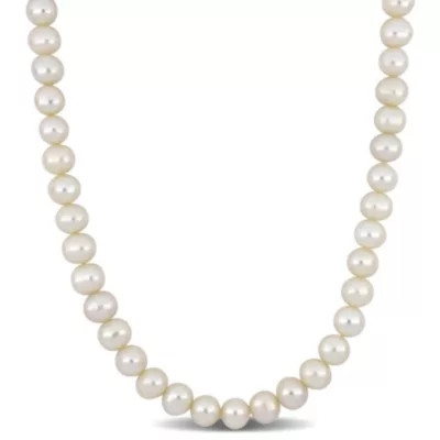 Belk & Co Men's Freshwater Cultured Pearl Necklace With Sterling Silver Clasp | Belk