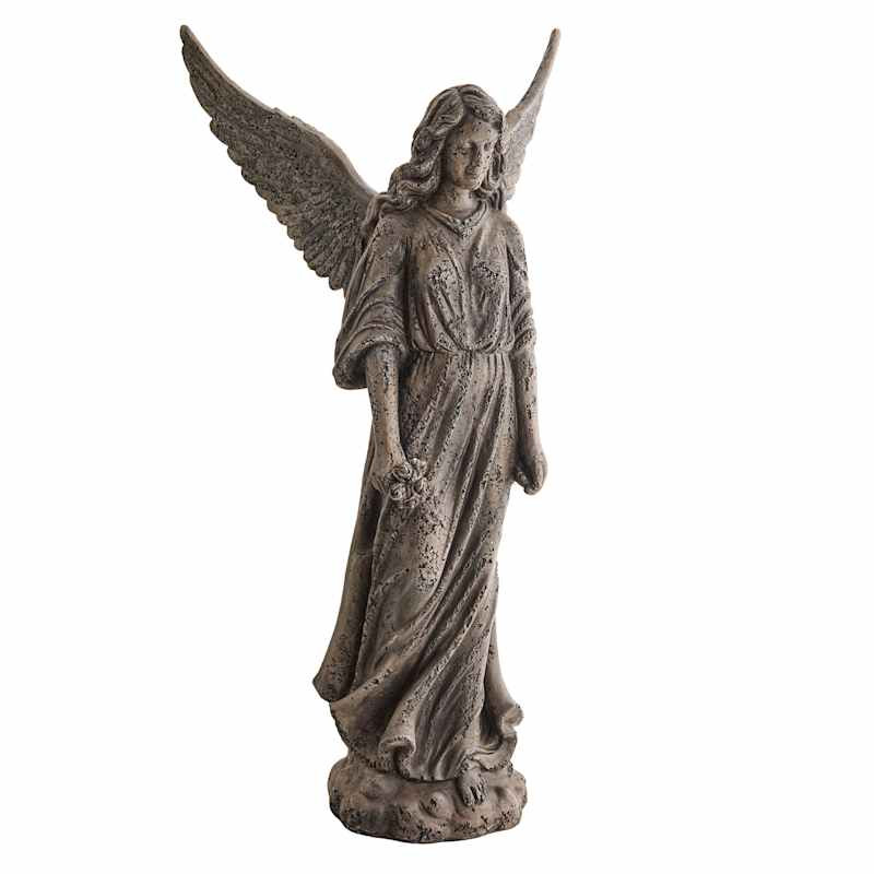 Gothic Graveyard Concrete Angel Statue, 4' | At Home
