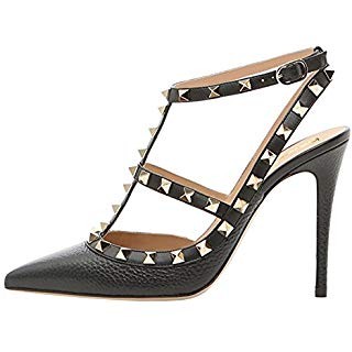 Lutalica Women Sexy Ankle Straps Sandals High Heel Pointed Toe Studded Stiletto Shoes Size 5.5-12 US | Amazon (US)