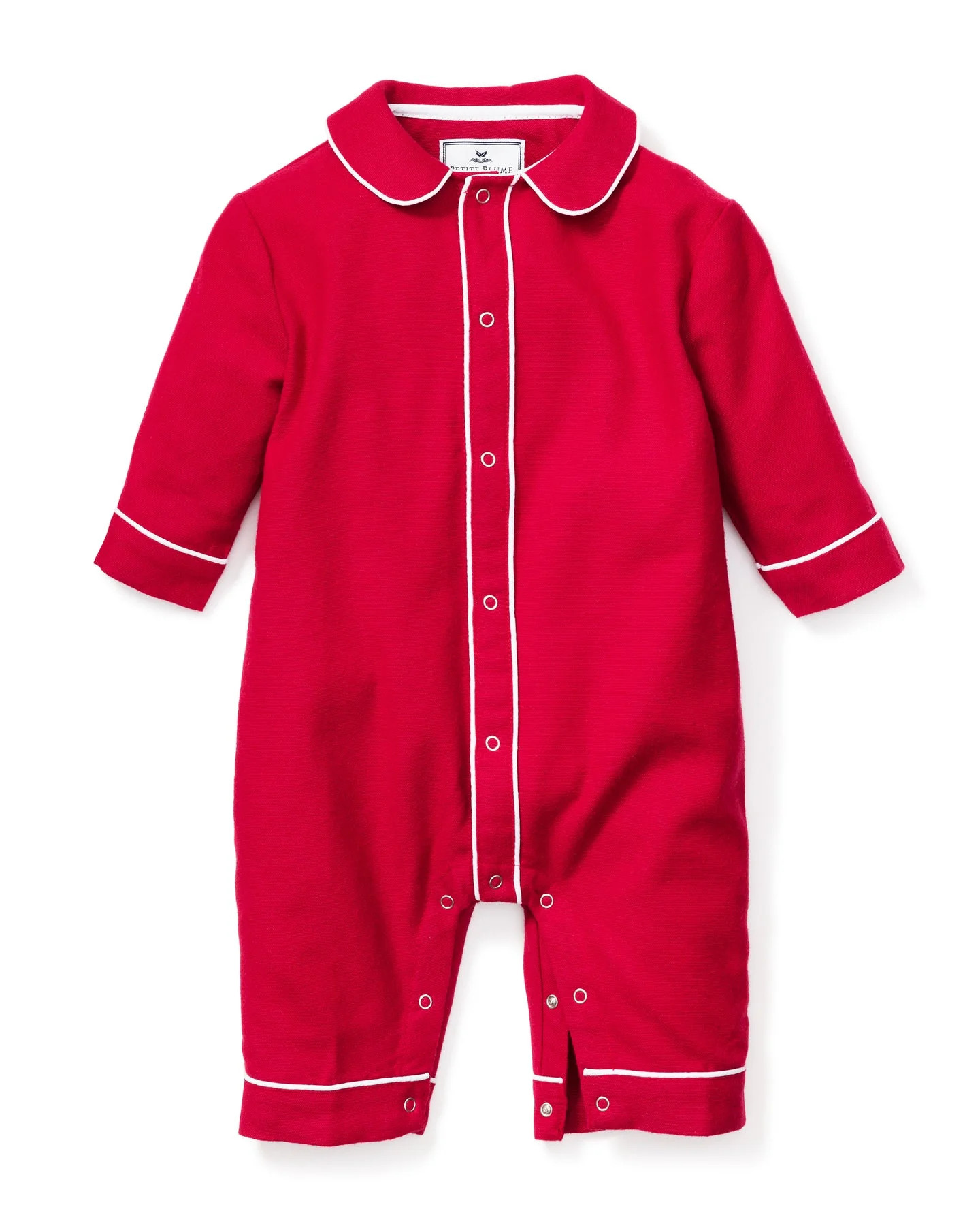 Red Flannel Cambridge Romper | Loozieloo