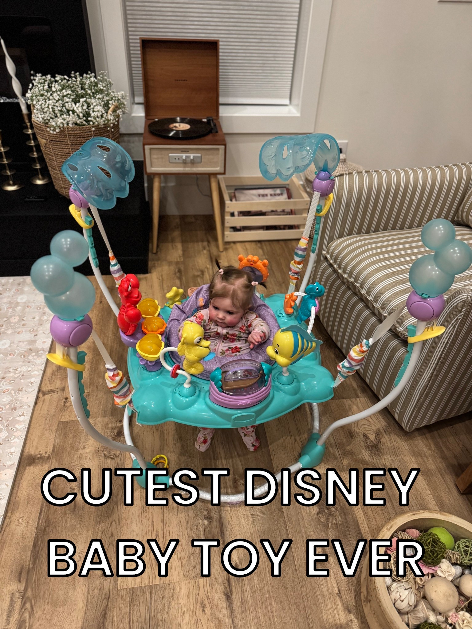 Our 5 month old daughter is OBSESSED with this Little Mermaid baby bouncer! So cute & fun for Disney moms! 

#LTKBaby #LTKmomlife #LTKKids