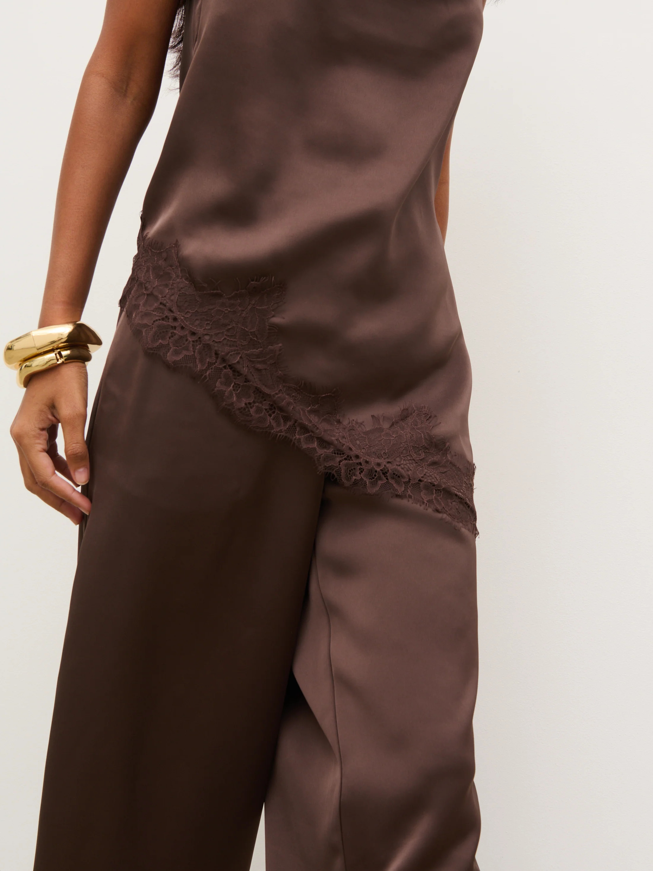 Breya Cowl Racer Top - Chocolate Brown | Pretty Lavish (UK)