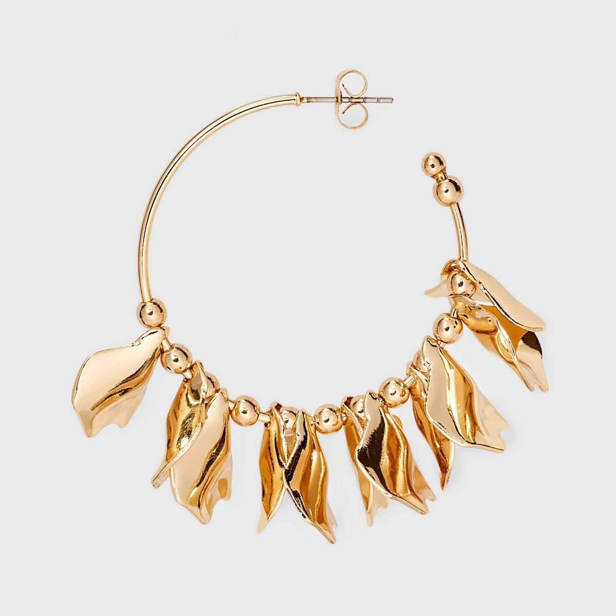 Hoop Petals Cluster Bottom Earrings - A New Day™ Gold | Target