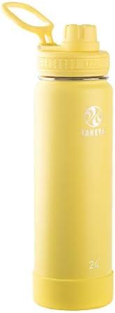 Takeya Actives Insulated Stainless Steel Water Bottle with Spout Lid, 24 oz, Canary | Amazon (US)