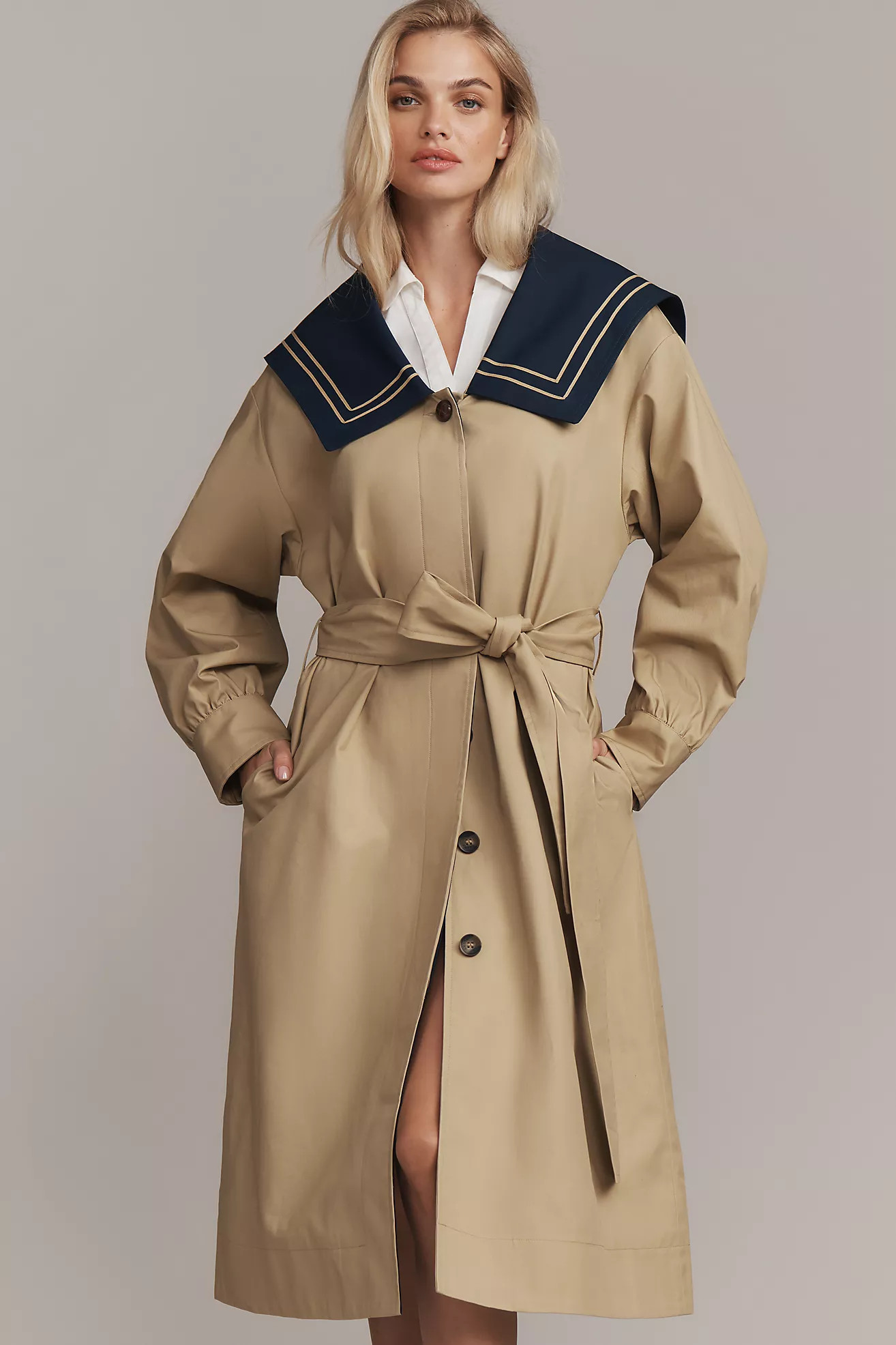 Damson Madder Ella Sailor Trench Coat | Anthropologie (US)