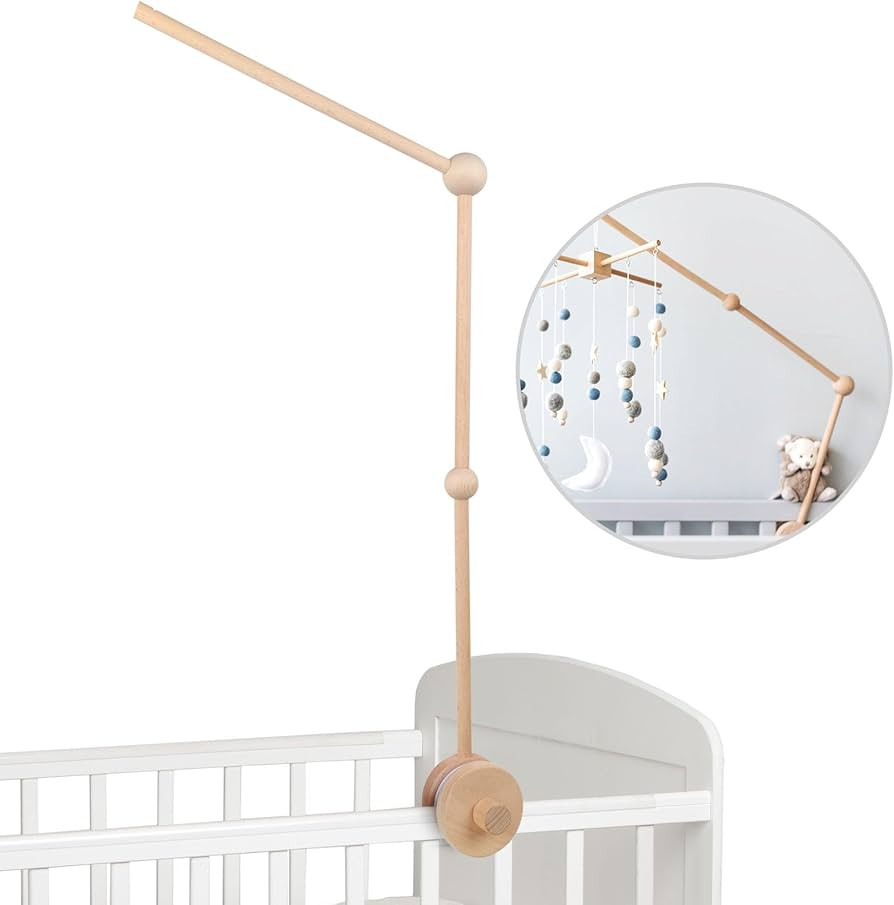 Baby Crib Mobile Arm - 30 Inch Wooden Mobile Arm for Crib Mobile Hanger for Crib Baby Girl Nurser... | Amazon (US)