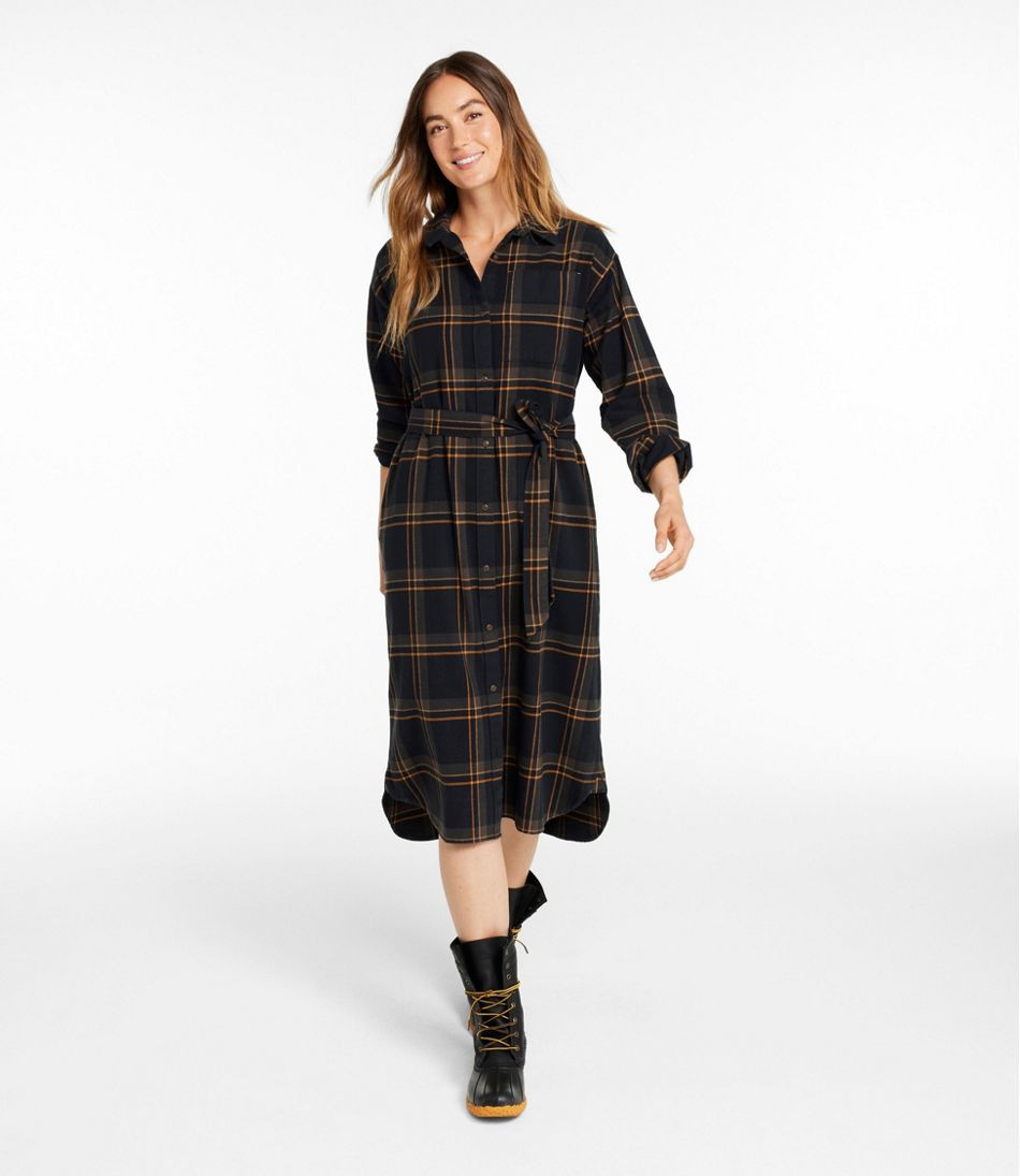 Women's Signature Camp Flannel Midi Dress | L.L. Bean