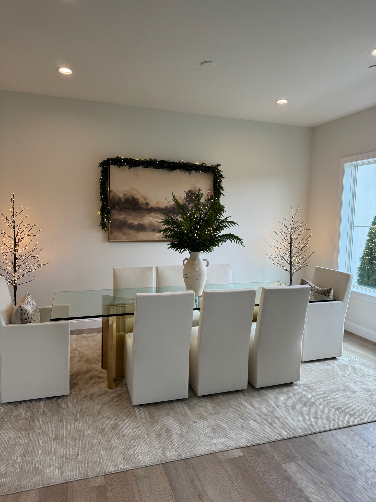 Twinkle trees and the best Norfolk pine branches in our formal dining room ✨ 

#LTKSeasonal #LTKHoliday #LTKHome
