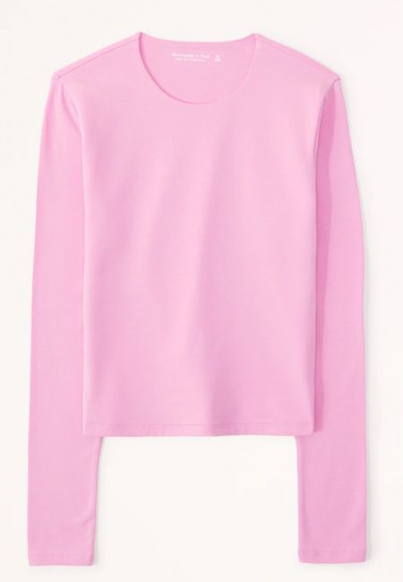 Pink seamless long sleeve on sale #abercrombie 

#LTKunder100 #LTKstyletip #LTKsalealert