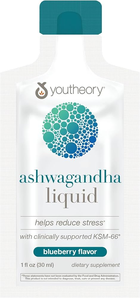 Youtheory Ashwagandha Liquid - Uses KSM-66 - Ashwagandha Supplement to Support Stress Relief* - V... | Amazon (US)