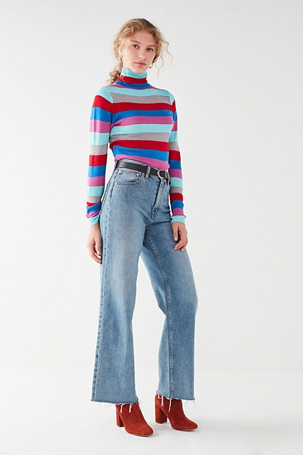 BDG Piper High-Rise Wide-Leg Jean - Vintage Denim Medium 25 at Urban Outfitters | Urban Outfitters US
