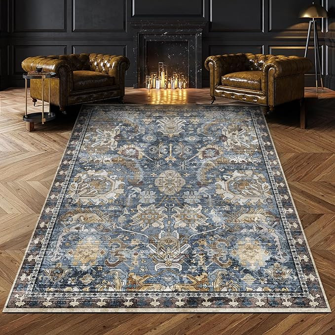 Washable Area Rugs - Perfect for Living Room, Bedroom, Kids Room, Nursery - Stain & Water Resista... | Amazon (US)