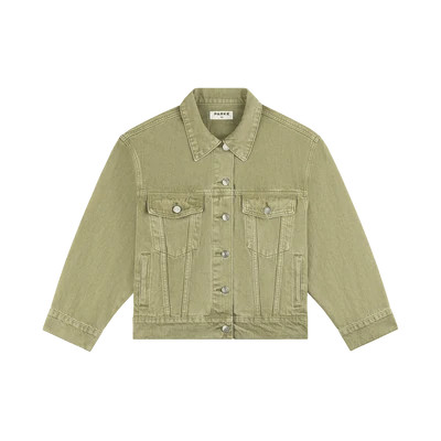 Oversized Denim Jacket - Moss | Parke