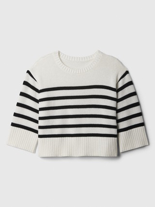 babyGap 24/7 Split-Hem Crewneck Sweater | Gap Factory