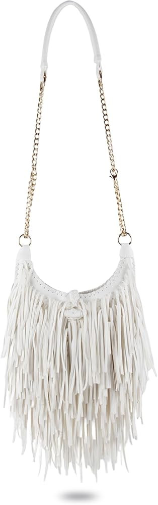 Lanpet Women Fringe Tassel Cross Body Bag Leisure Shoulder Bag | Amazon (US)