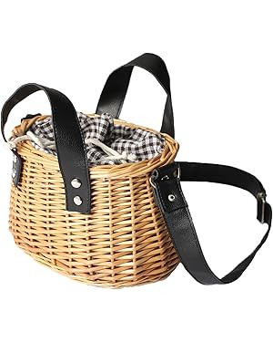 Summer Straw Bag for Women Wicker Purses Woven Wicker Basket Handbag with Lining Beach Sea Rattan... | Amazon (US)