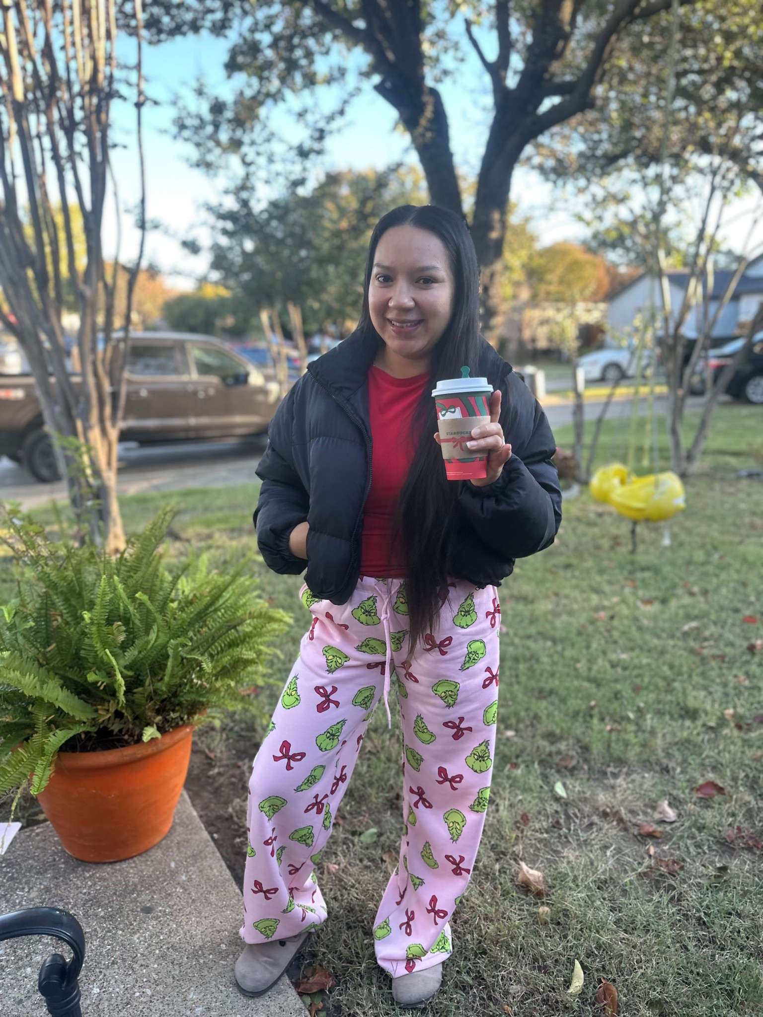 My mornings with a teen girl be like, “mom can you take me to starbys before school?”  ☺️ Happy Grinchmas 🎄

#LTKHoliday #LTKSeasonal #LTKmomlife