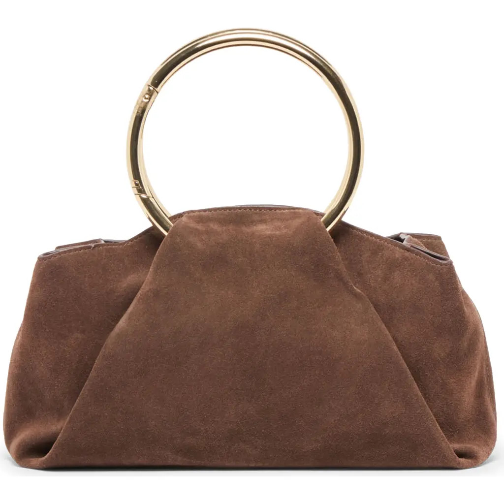 Dolce Vita Channing Suede Top Handle Bag in Espresso at Nordstrom | Nordstrom