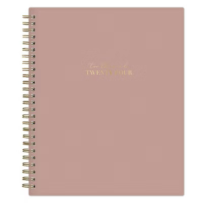 Blue Sky 2024 Planner Weekly/Monthly 9"x7" Solid Rose Gold Wirebound | Target